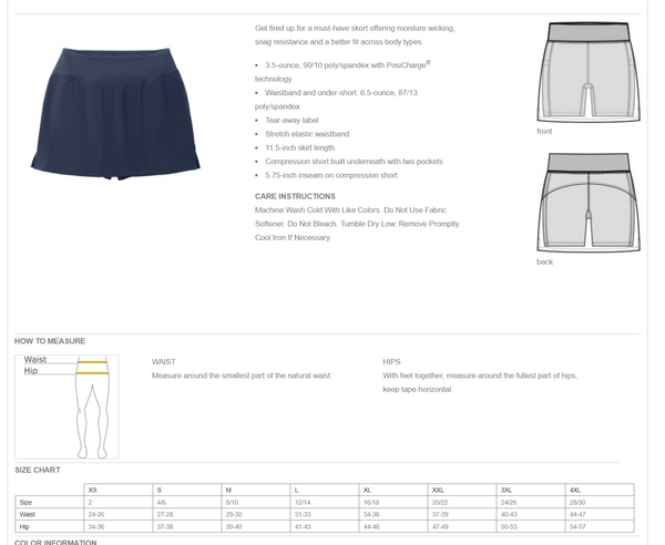 MR Tennis 2026 - Skort with Printed Design on left side