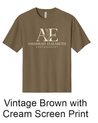 AE Photography Tshirt - Large Full Logo Screen Print
